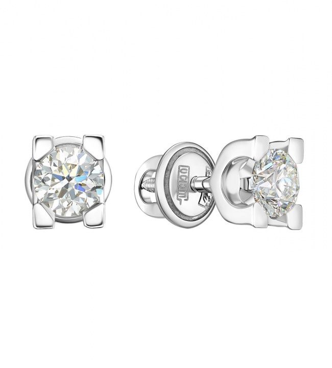 Комплект серьги и кольцо с бриллиантами 